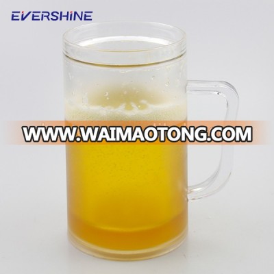 Factory Custom Logo OEM 22OZ, Colorful Self-Cooling Frosty Gel Plastic Freezer Beer Mug